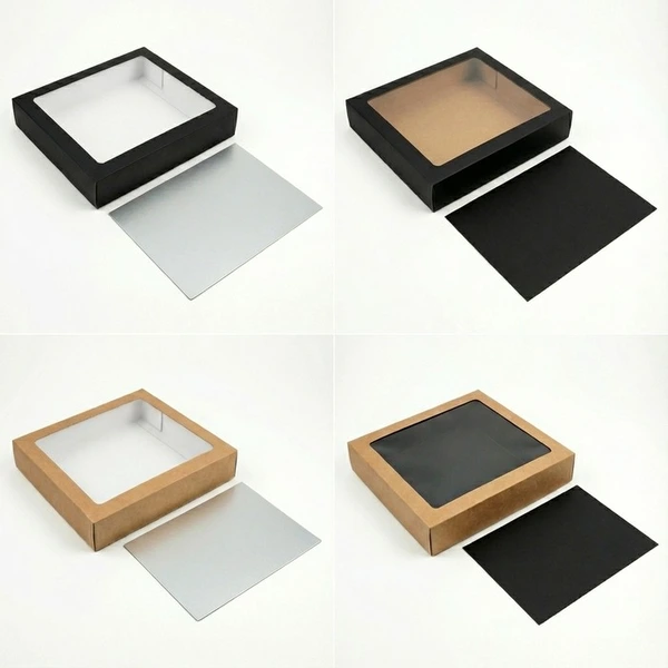 Pudełko papierowe na sushi z okienkiem 26x26x5cm